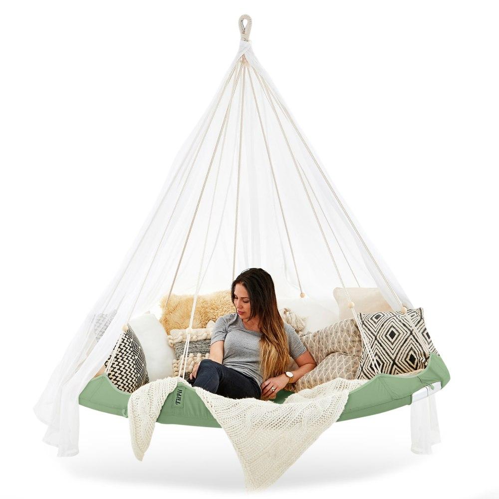 Floating teepee clearance bed with stand