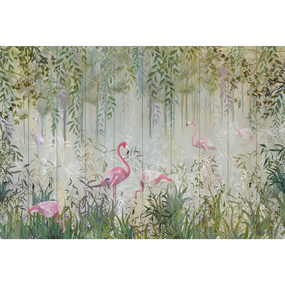 Flamingos Garden Wallpaper - UON - NLXL – Lime Lace