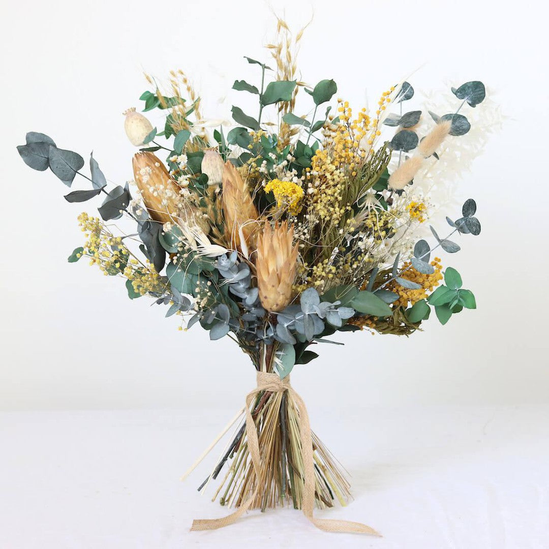 Goldie Preserved Flower Bouquet – Lime Lace