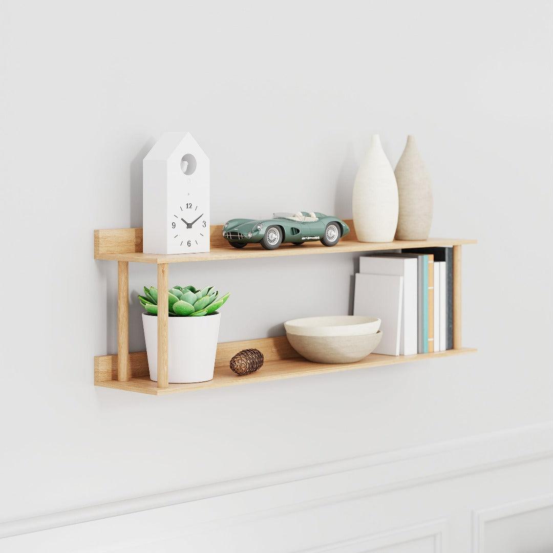 Platform 2 Wall Shelf - Natural Oak – Lime Lace